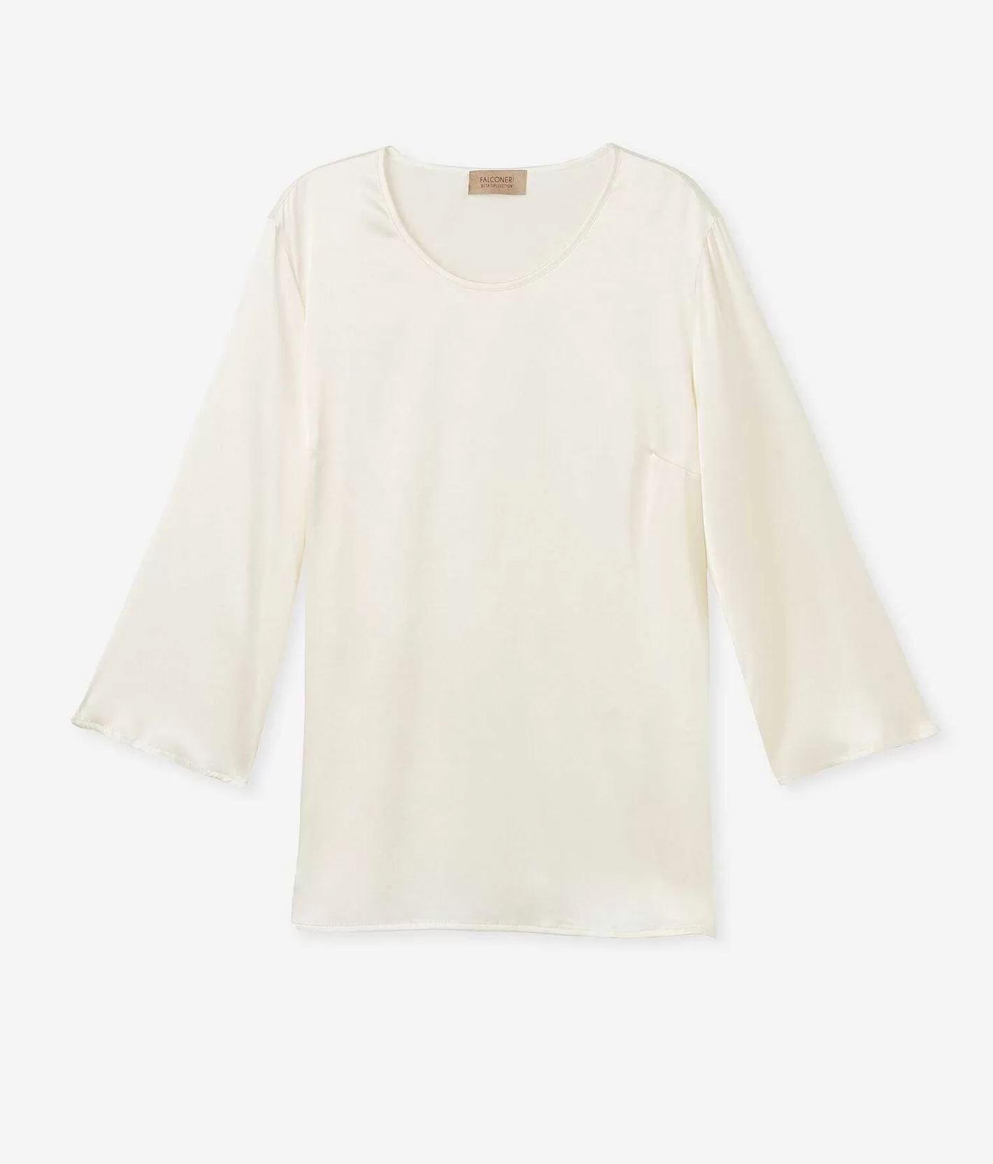 Falconeri Blusa Girocollo In Raso Seta Sale