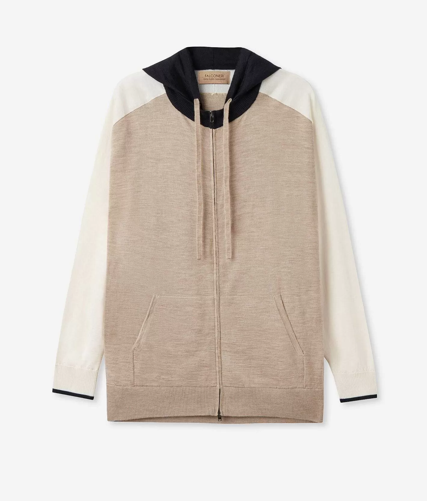 Falconeri Felpa Zip Cashmere Color Block Flash Sale