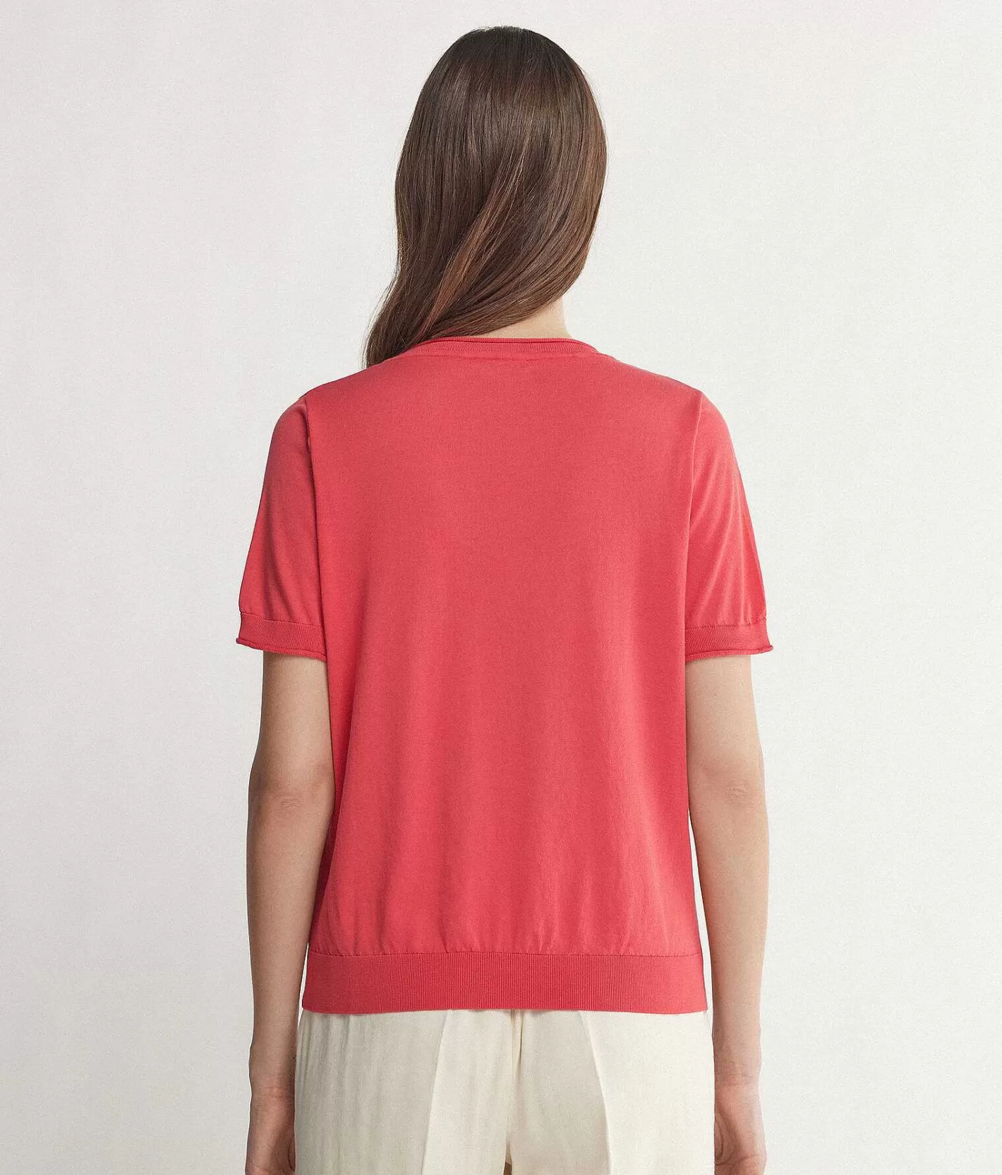Falconeri Maglia Con Scollo Ampio A Maniche Corte Best