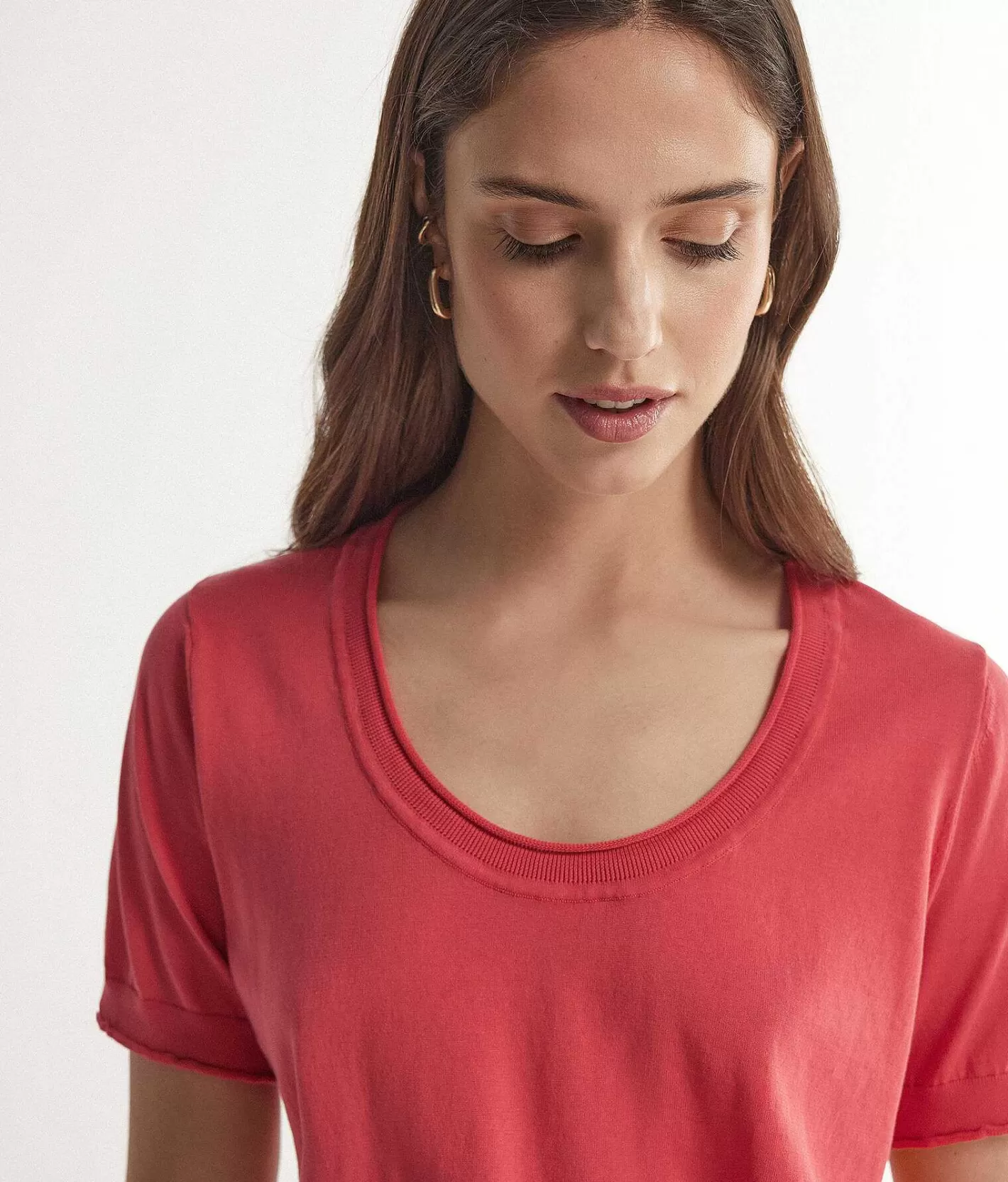 Falconeri Maglia Con Scollo Ampio A Maniche Corte Best