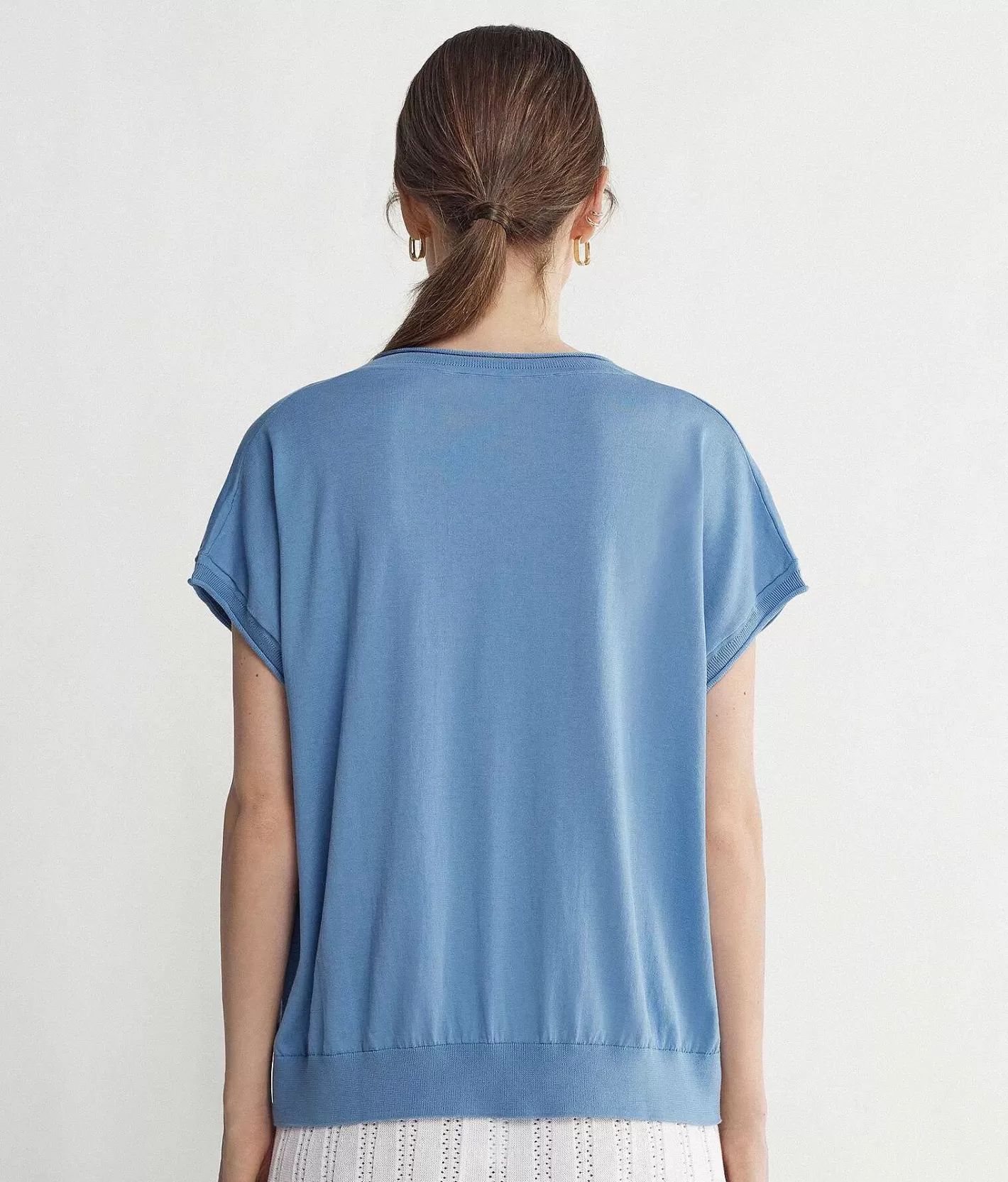 Falconeri Maglia Con Scollo V A Maniche Corte Online