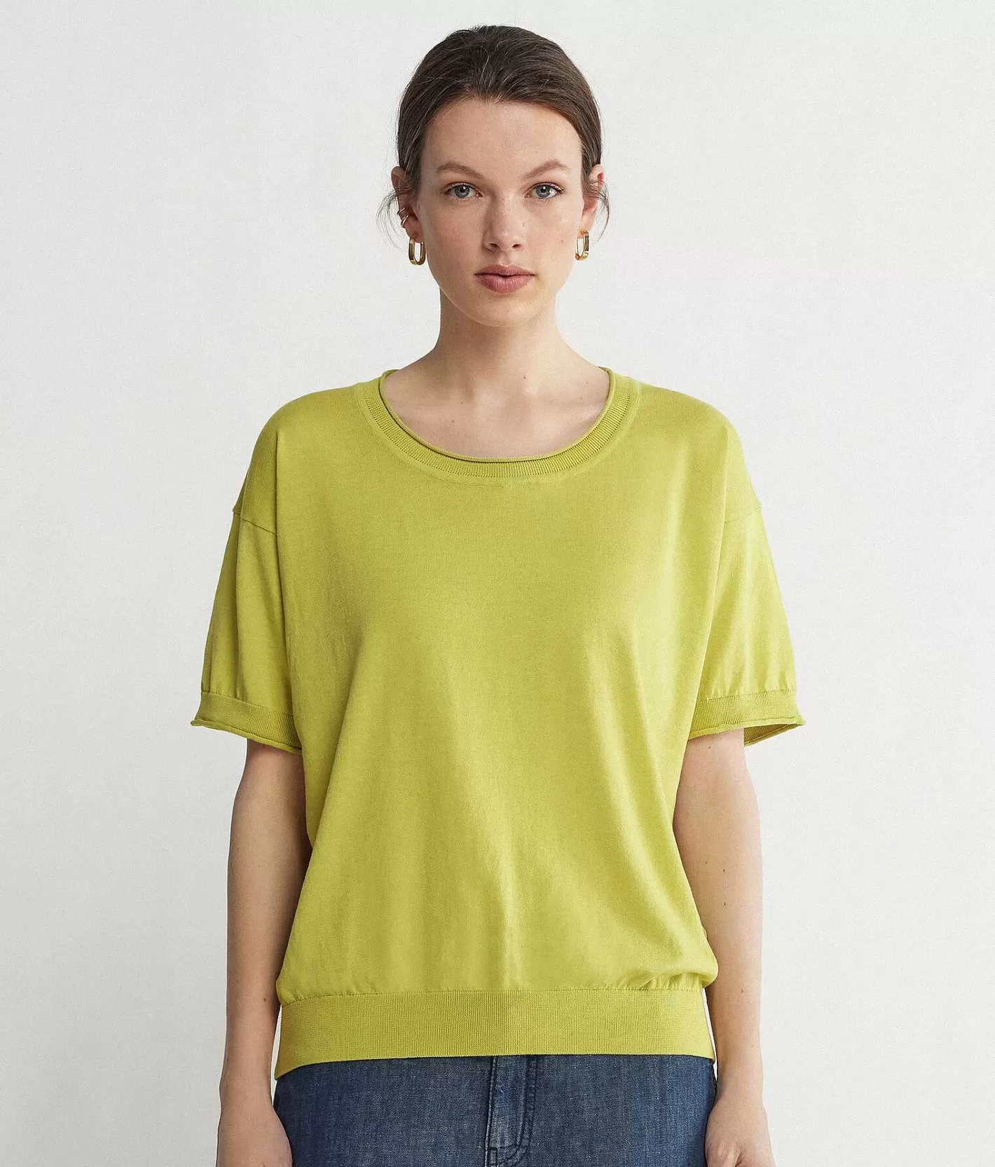 Falconeri Maglia Girocollo A Maniche Corte In Cotone Flash Sale