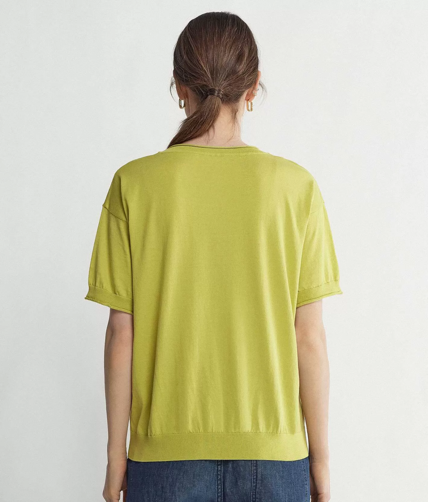 Falconeri Maglia Girocollo A Maniche Corte In Cotone Flash Sale
