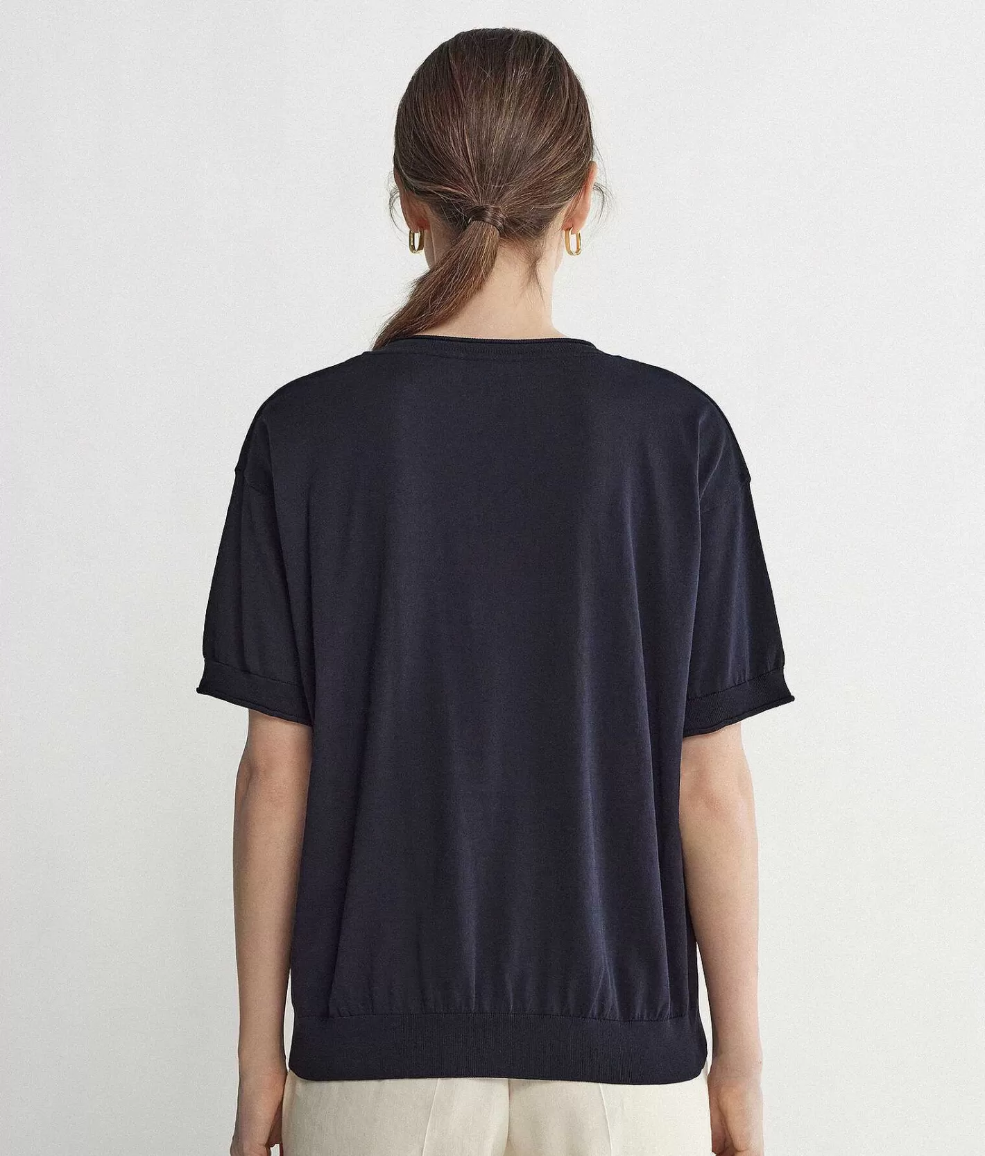 Falconeri Maglia Girocollo A Maniche Corte In Cotone Best Sale