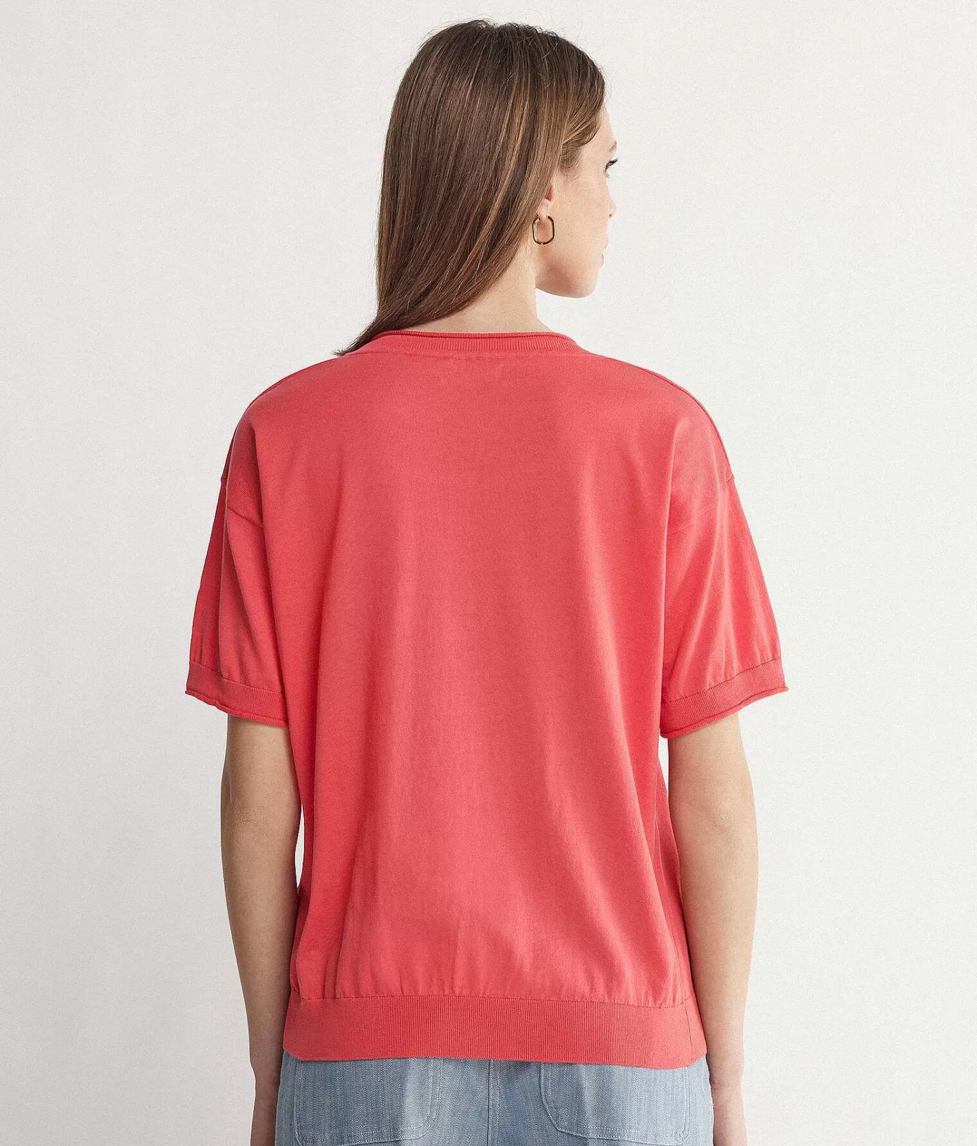 Falconeri Maglia Girocollo A Maniche Corte In Cotone Store