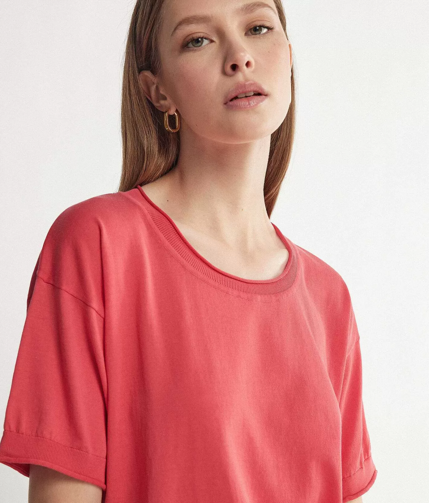 Falconeri Maglia Girocollo A Maniche Corte In Cotone Store