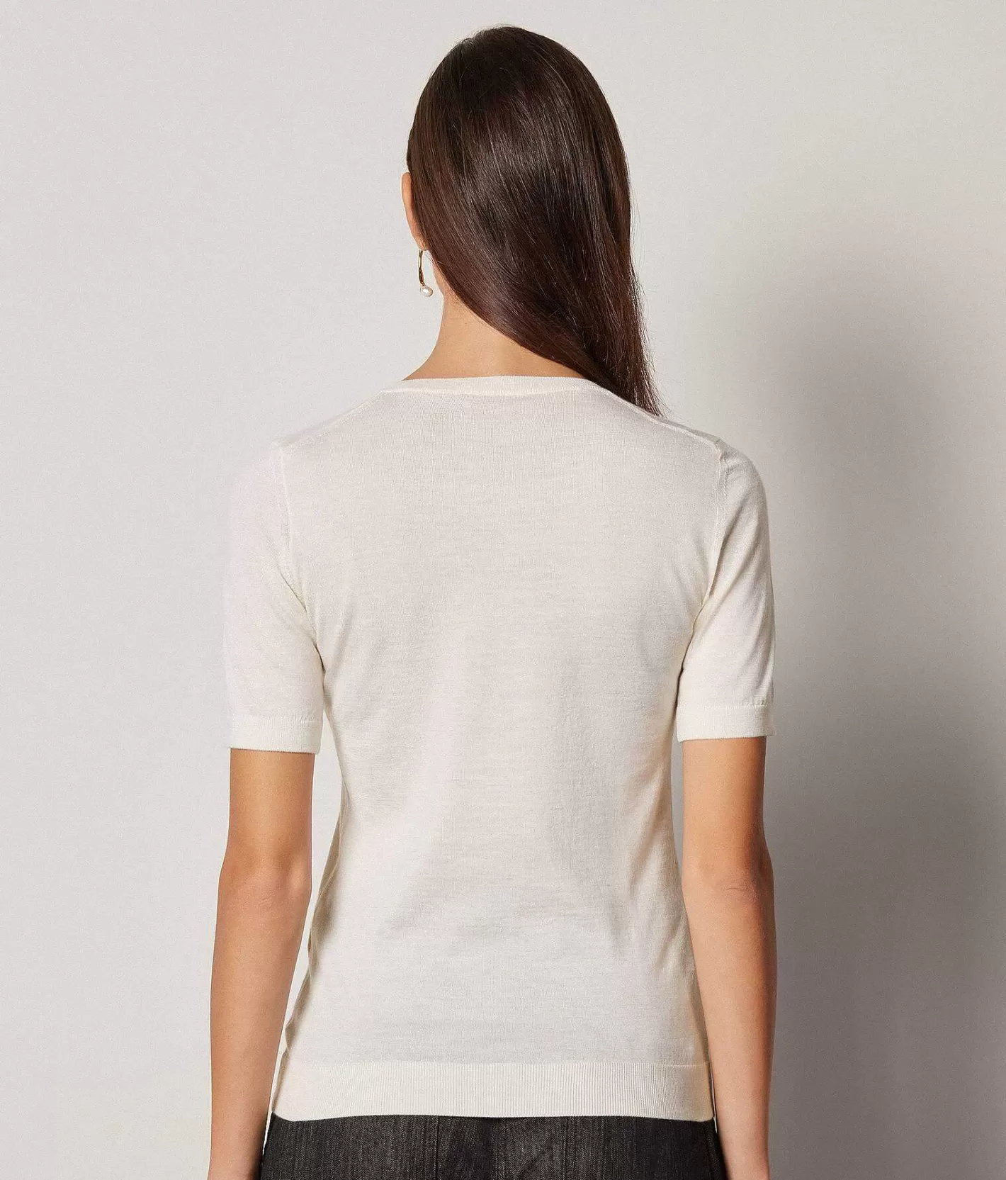 Falconeri Maglia Girocollo Maniche Corte In Cashmere Ultrafine Cheap