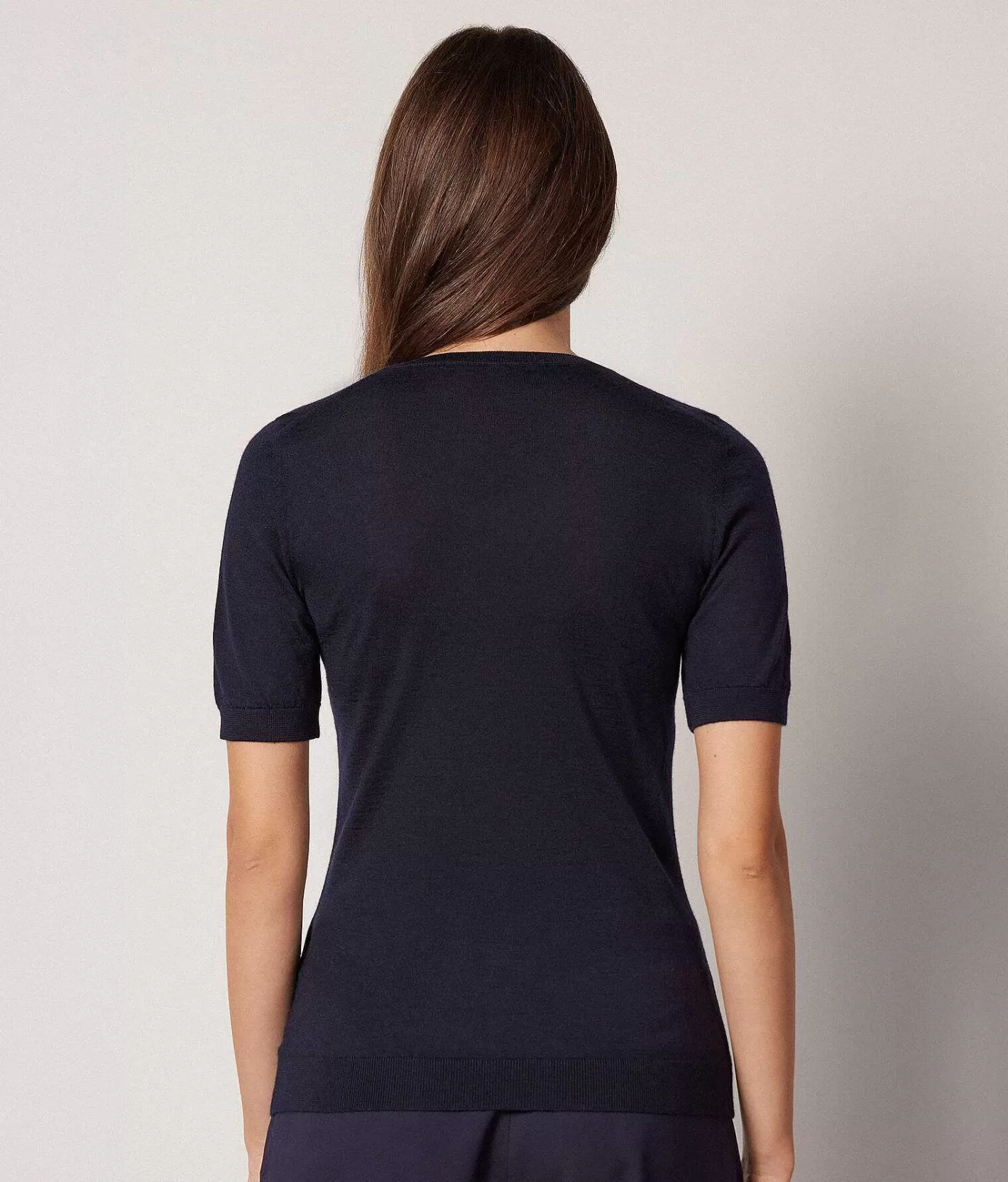 Falconeri Maglia Girocollo Maniche Corte In Cashmere Ultrafine Hot