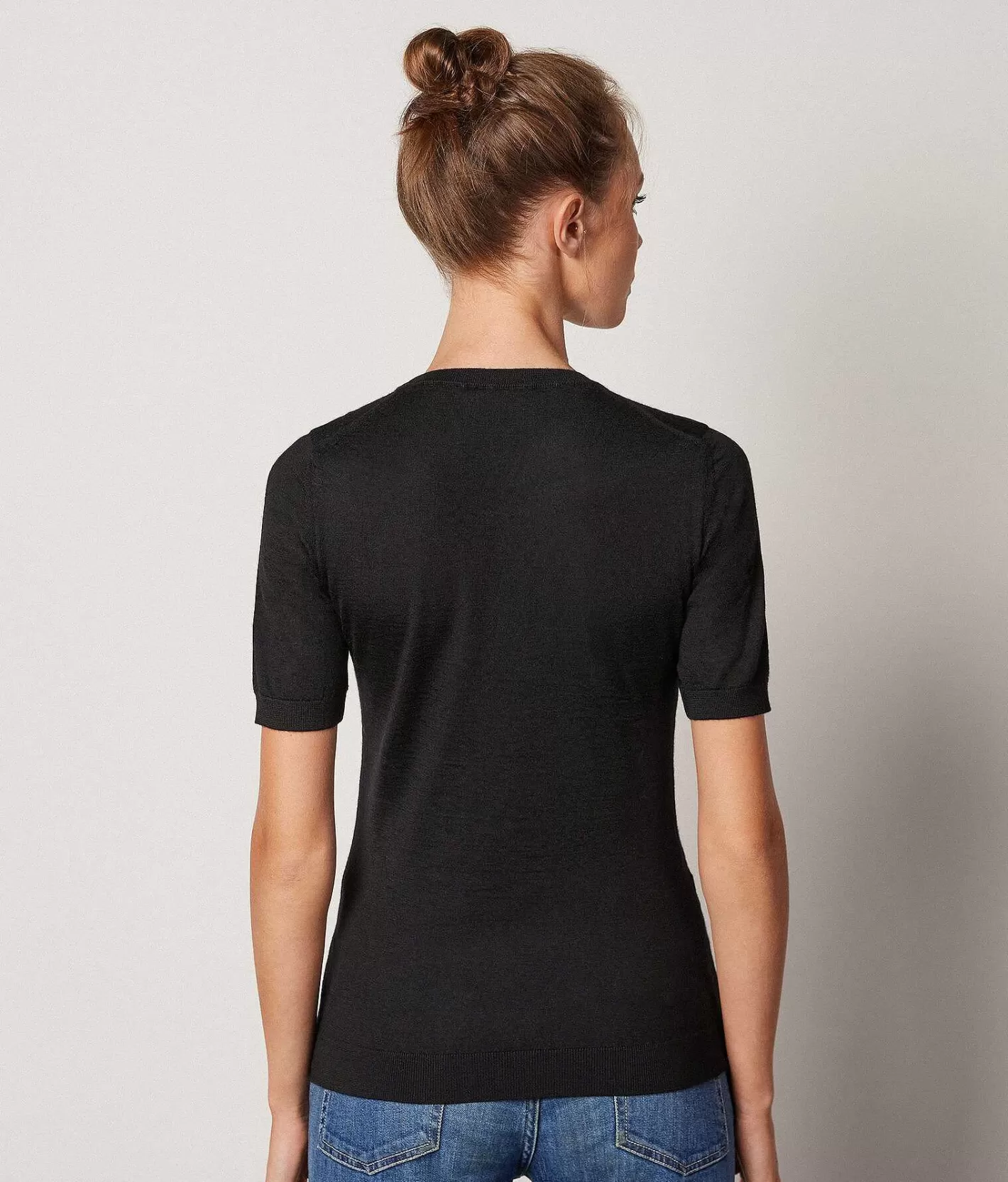 Falconeri Maglia Girocollo Maniche Corte In Cashmere Ultrafine Hot