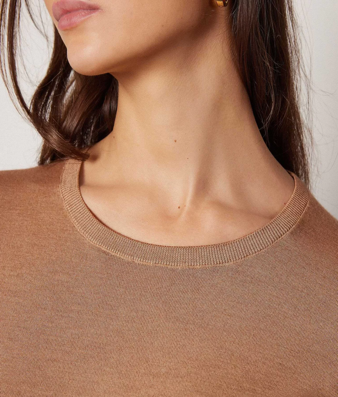 Falconeri Maglia Girocollo Maniche Corte In Cashmere Ultrafine Best Sale