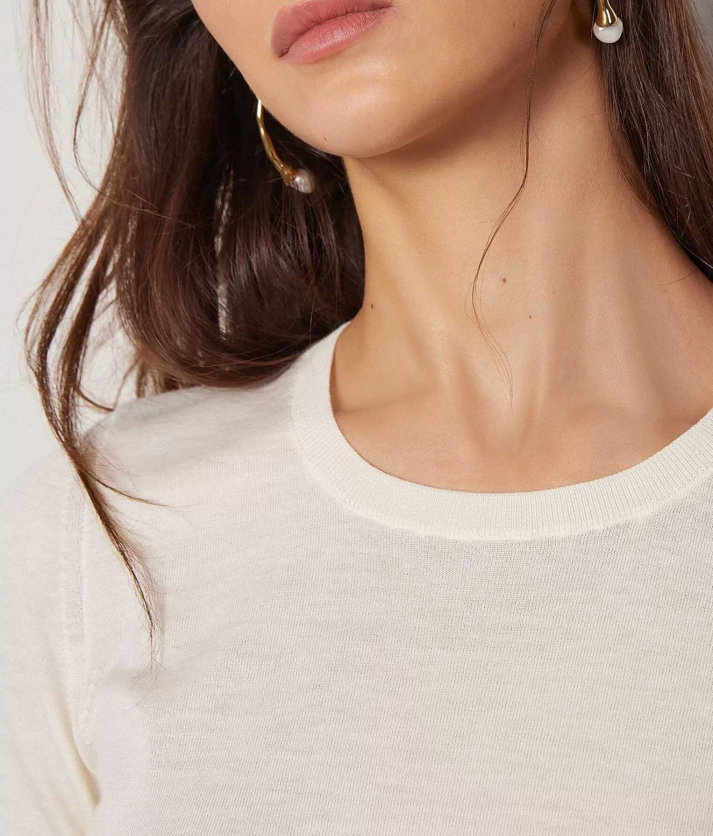 Falconeri Maglia Girocollo Maniche Corte In Cashmere Ultrafine Cheap