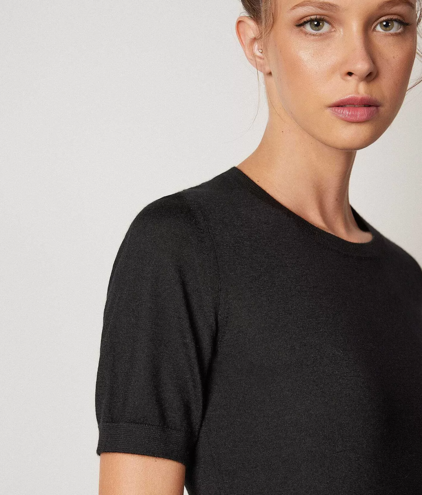 Falconeri Maglia Girocollo Maniche Corte In Cashmere Ultrafine Hot