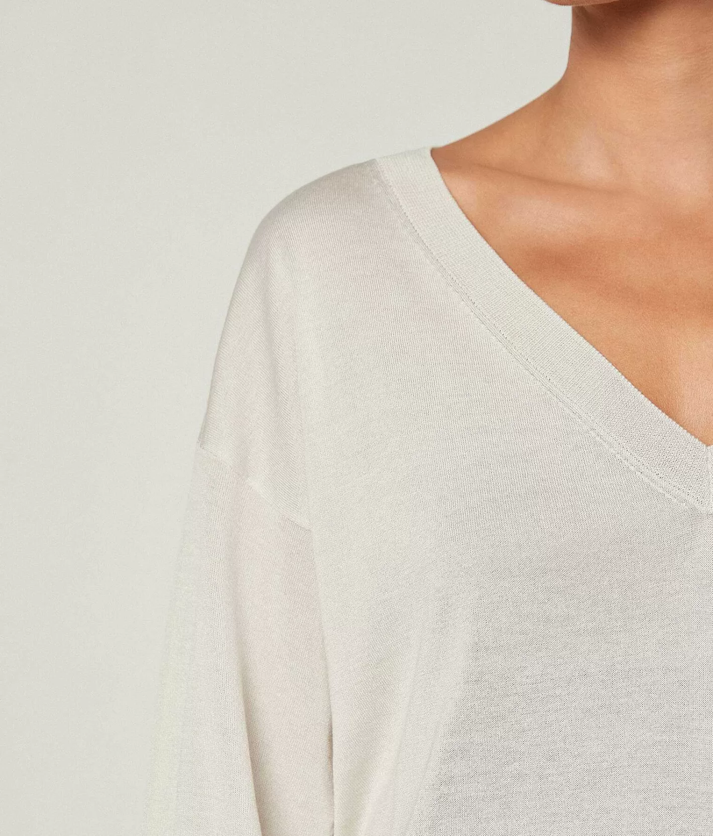 Falconeri Maglia Scollo A V In Seta E Cotone A Palloncino Cheap