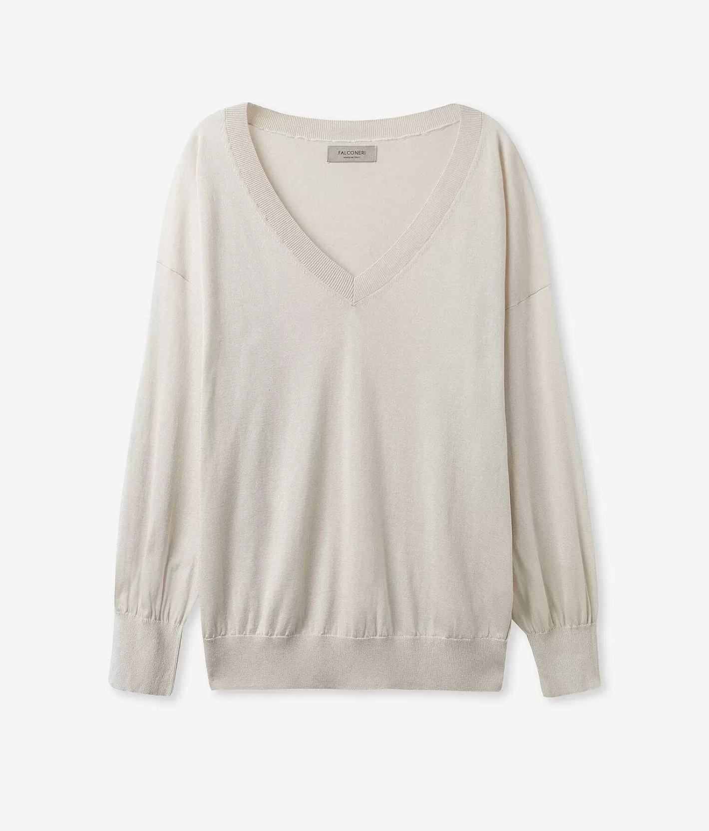 Falconeri Maglia Scollo A V In Seta E Cotone A Palloncino Cheap