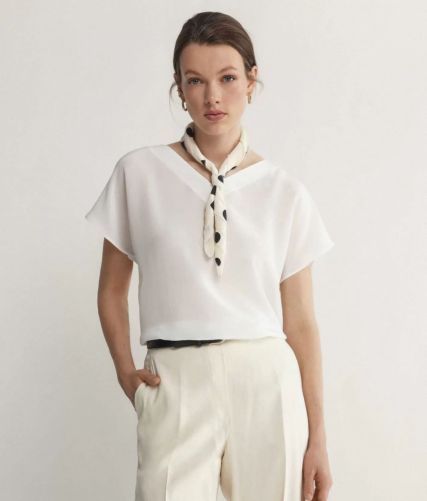 Falconeri T-Shirt Seta Scollo V Kimono Online
